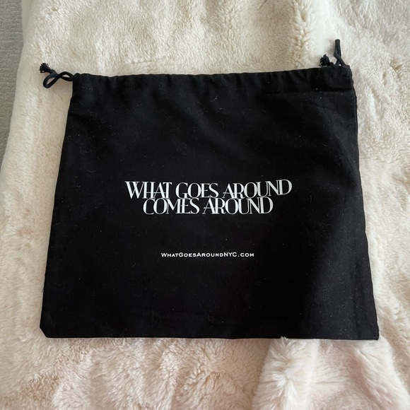 What Goes Around Comes Around Handbags - What Goes Around Comes Around Black Logo Drawstring Dust Bag